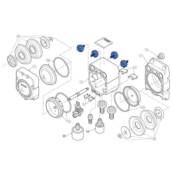 kit valvole Viton per pompa Flojet G57 pump check valve kit valvulas de recambio